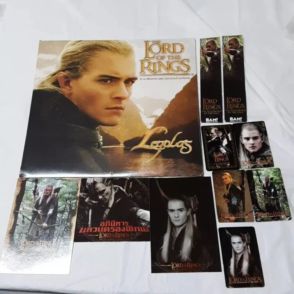 Lord of the Rings Legolas 2006 Calendar Official + Bonus BAM! Bookmark Cards Etc